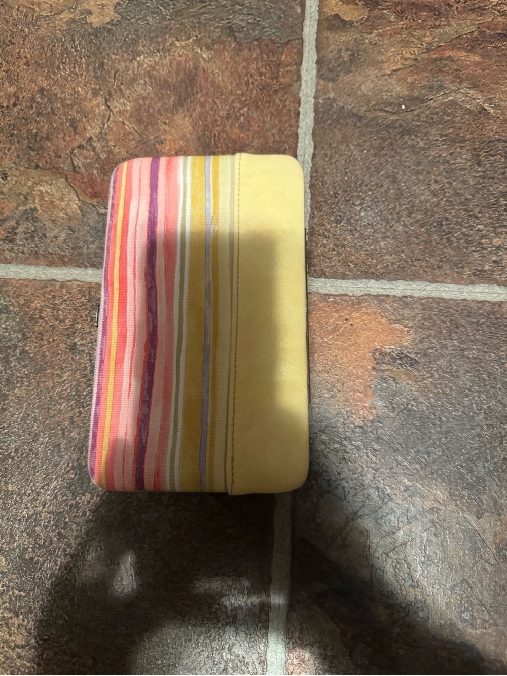 PAIGE Striped Pink Yellow Sunset Wallet